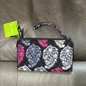 Vera bradley front zip wallet in northern lights